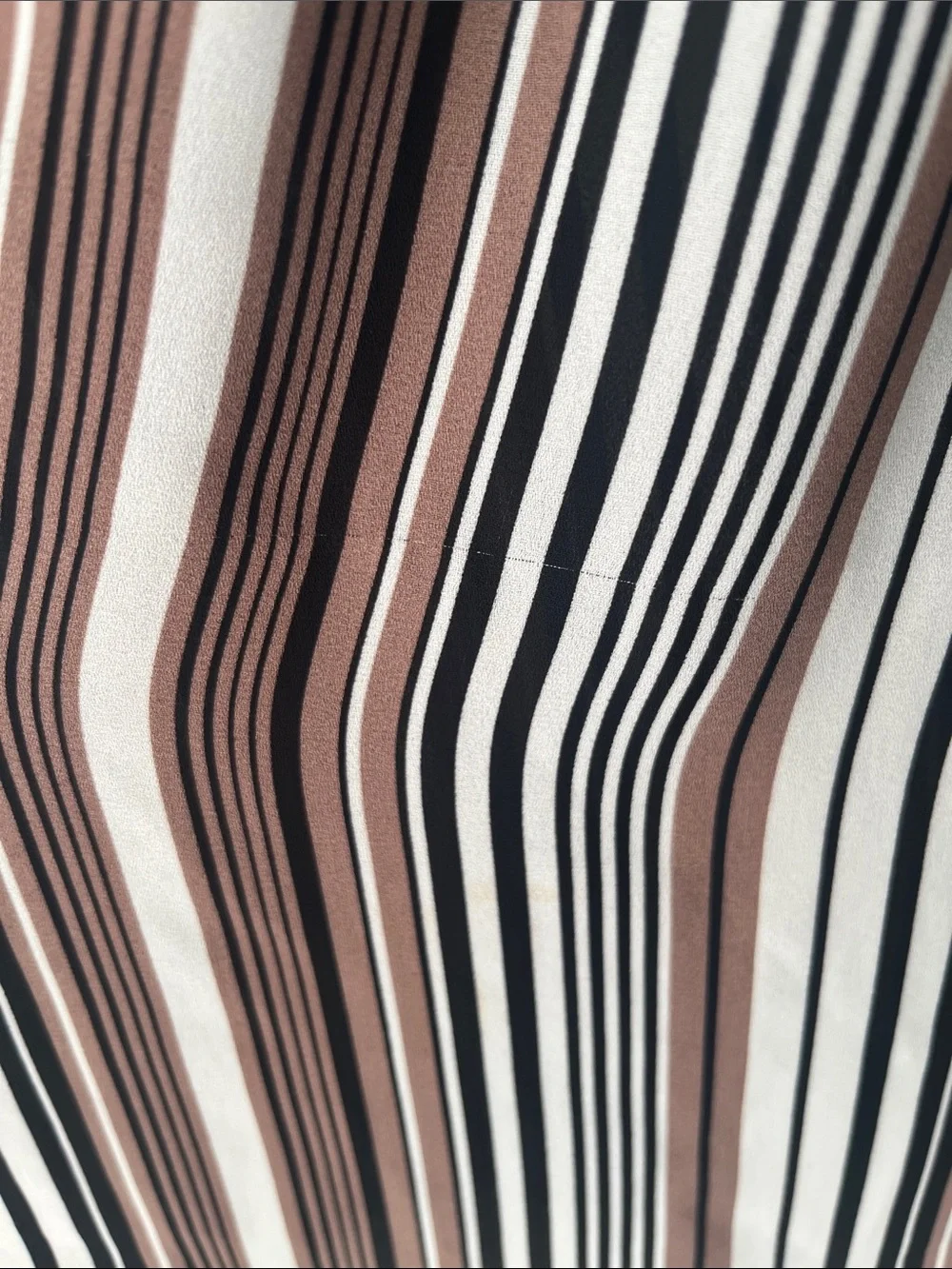 Torrid Brown, Black Neutral Striped V-Neck Sleeveless Chic Top